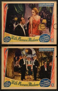 6r0973 WITH PLEASURE, MADAME 6 LCs 1937 Victor Hanbury directed, Ball at Savoy, Conrad Nagel!