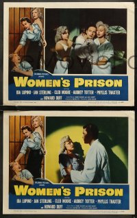 6r0887 WOMEN'S PRISON 8 LCs 1954 Ida Lupino & super sexy convict Cleo Moore, sensational scandal!