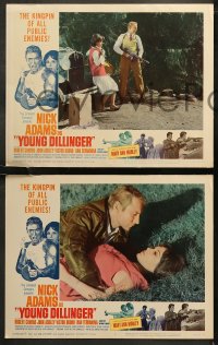 6r0890 YOUNG DILLINGER 8 LCs 1965 Nick Adams, Mary Ann Mobley, filmed with machine-gun speed!
