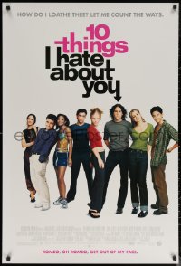 6s0901 10 THINGS I HATE ABOUT YOU DS 1sh 1999 Julia Stiles, Heath Ledger, modern Shakespeare!