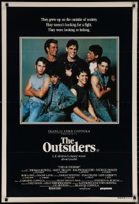 6s0483 OUTSIDERS Aust 1sh 1983 Coppola, S.E. Hinton, Howell, Dillon, Macchio, Swayze, Lowe, Estevez