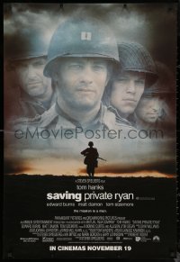 6s0487 SAVING PRIVATE RYAN advance DS Aust 1sh 1998 Spielberg, Tom Hanks, Tom Sizemore, Matt Damon!