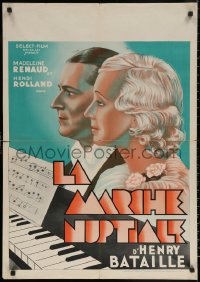 6s0448 LA MARCHE NUPTIALE pre-war Belgian 1935 Madeleine Renaud, Henri Rollan over piano, ultra rare!