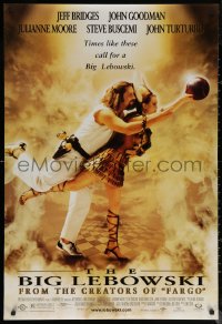 6s0949 BIG LEBOWSKI DS 1sh 1998 Coen Bros cult classic, Jeff Bridges bowling with Julianne Moore!