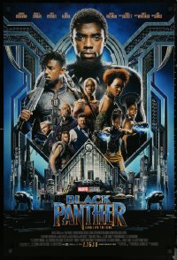 6s0953 BLACK PANTHER advance DS 1sh 2018 Chadwick Boseman in the title role as T'Challa and top cast!