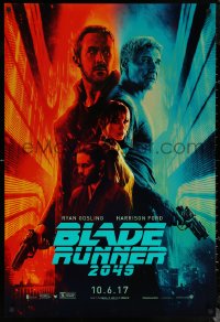 6s0955 BLADE RUNNER 2049 teaser DS 1sh 2017 great montage image with Harrison Ford & Ryan Gosling!