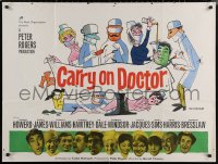 6s0606 CARRY ON DOCTOR British quad 1972 the gang is playing doctor with the sexiest nurses, rare!