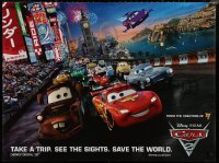 6s0607 CARS 2 DS British quad 2011 Disney animated automobile racing sequel, image top cast in city!