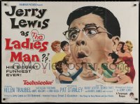 6s0615 LADIES MAN British quad 1961 man-of-all-work Jerry Lewis screwball comedy, ultra rare!