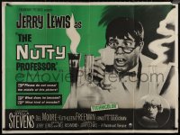 6s0616 NUTTY PROFESSOR British quad 1964 wacky image of director & star Jerry Lewis, ultra rare!