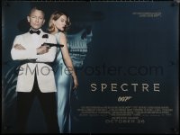 6s0624 SPECTRE advance DS British quad 2015 Daniel Craig as James Bond 007 w/ sexy Lea Seydoux!