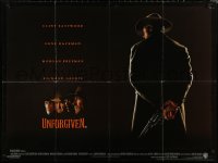 6s0630 UNFORGIVEN British quad 1992 classic image of Clint Eastwood with his back turned!