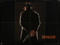 6s0631 UNFORGIVEN teaser British quad 1992 classic image of Clint Eastwood with his back turned!