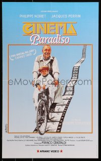 6s0041 CINEMA PARADISO 14x22 French video poster 1989 great image of Philippe Noiret & Salvatore Cascio!