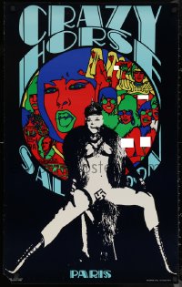 6s0253 CRAZY HORSE 24x39 French commercial poster 1968 outrageous art with swastika by Peellaert!