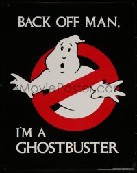 6s0259 GHOSTBUSTERS 22x28 commercial poster 1984 Bill Murray, Aykroyd & Ramis, logo, back off man!