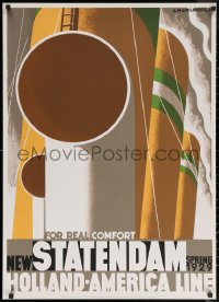 6s0261 HOLLAND-AMERICA LINE STATENDAM 26x36 French commercial poster 1995 artwork by Cassandre!