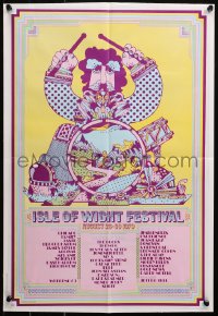 6s0262 ISLE OF WIGHT FESTIVAL 1970/SEX PISTOLS 2-sided 15x22 commercial poster 1970 Dave Roe art!