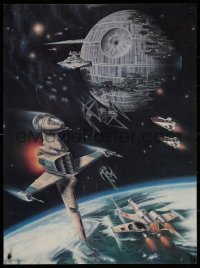 6s0273 RETURN OF THE JEDI fan club 20x27 commercial poster 1983 battle in front of the Death Star!