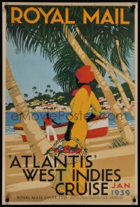 6s0274 ROYAL MAIL ATLANTIS WEST INDIES CRUISE 24x36 commercial poster 2002 reprint of 1939 poster!