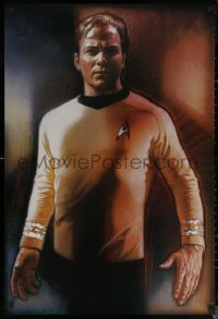 6s0277 STAR TREK CREW 27x40 commercial poster 1991 Drew art of William Shatner as Captain Kirk!