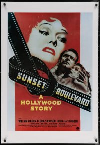 6s0282 SUNSET BOULEVARD 26x38 commercial poster 1950 Billy Wilder classic noir, film strip image!