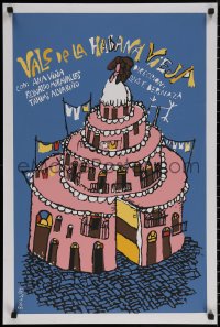 6s0722 WALTZ IN OLD HAVANA Cuban 1988 wild artwork of wedding cake by Eduardo Munoz Bachs!