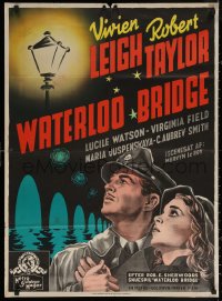 6s0412 WATERLOO BRIDGE Danish 1947 different art of Vivien Leigh & Robert Taylor Gaston!