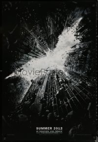 6s0987 DARK KNIGHT RISES teaser DS 1sh 2012 image of Batman's symbol in broken buildings!
