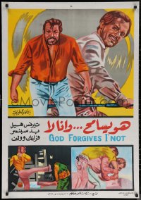 6s0829 GOD FORGIVES I DON'T Egyptian poster 1969 different gunslingers Terence Hill & Bud Spencer!