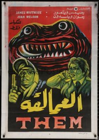 6s0880 THEM Egyptian poster R1970s cool completely different art of giant bug with huge fangs!