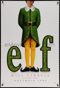 6s1010 ELF teaser DS 1sh 2003 Jon Favreau directed, James Caan & Will Ferrell in Christmas comedy!