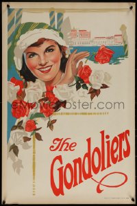6s0227 GONDOLIERS stage play English double crown 1910s cool art of pretty queen-to-be Casilda!