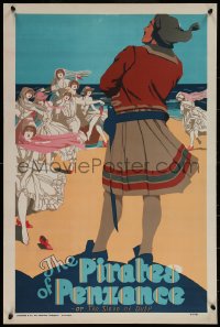 6s0239 PIRATES OF PENZANCE stage play English double crown 1920 Gilbert & Sullivan opera, ladies!