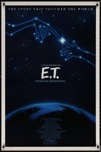 6s1006 E.T. THE EXTRA TERRESTRIAL 1sh R1985 Drew Barrymore, Spielberg, cool John Alvin art!