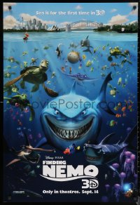 6s1022 FINDING NEMO advance DS 1sh R2012 Disney & Pixar animated fish movie, cool image of cast!