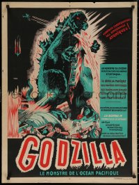 6s0532 GODZILLA French 24x32 R1950s Gojira, sci-fi classic, completely different art by Poucel!