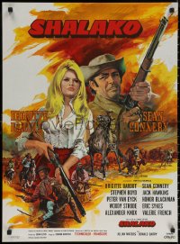 6s0550 SHALAKO French 23x31 1968 great art of Sean Connery & sexy Brigitte Bardot by Mascii!