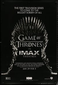 6s1029 GAME OF THRONES IMAX teaser DS 1sh 2015 1st TV series to come to the biggest screen of all!