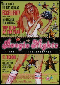 6s0455 BOOGIE NIGHTS German 1998 P.T. Anderson, Burt Reynolds, artwork of sexy Heather Graham!