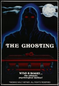 6s1030 GHOSTING teaser 1sh 1992 the ultimate psychological thriller, creepy figure over coffin!