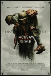 6s1049 HACKSAW RIDGE advance DS 1sh 2016 Andrew Garfield as PFC Desmond Doss, directed by Mel Gibson!
