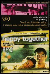 6s1051 HAPPY TOGETHER 1sh 1997 Wong Kar Wai, homosexuals travel to Argentina and break up!