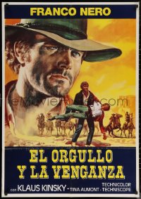 6s0496 PRIDE & VENGEANCE export Italian 1sh R1970s western cowboy Franco Nero as Django, Casaro art!