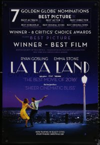 6s1113 LA LA LAND teaser DS 1sh 2016 Ryan Gosling, Emma Stone, 7 Golden Globe Nominations!