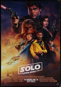 6s0433 SOLO advance Lebanese 2018 A Star Wars Story, Howard, full color style cast montage!