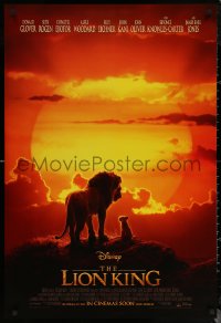 6s1119 LION KING int'l advance DS 1sh 2019 Walt Disney live action/CGI, Donald Glover as Simba!