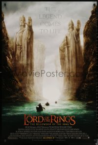 6s1122 LORD OF THE RINGS: THE FELLOWSHIP OF THE RING advance DS 1sh 2001 J.R.R. Tolkien, Argonath!