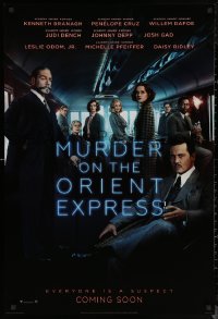 6s1154 MURDER ON THE ORIENT EXPRESS style C int'l teaser DS 1sh 2017 Branagh, cast, Agatha Christie!