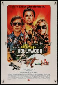 6s1163 ONCE UPON A TIME IN HOLLYWOOD advance DS 1sh 2019 Tarantino, montage art by Steve Chorney!